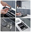 Мойка кухонная Ceruttispa Gloria Pro CT10578 75х46 многофункциональная, nano black (графит) - превью 2