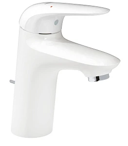 Смеситель для раковины Grohe Eurostyle 23707LS3 с донным клапаном, белая луна