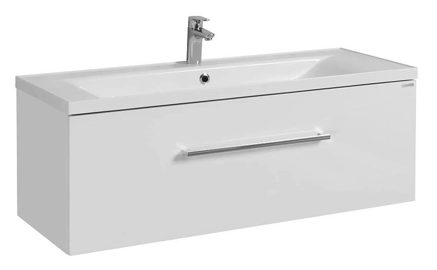 Тумба для комплекта Aquaton Мадрид 120 М белая с одним ящиком