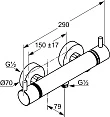 Термостат Kludi Bozz 352033938 для душа, черный - превью 1