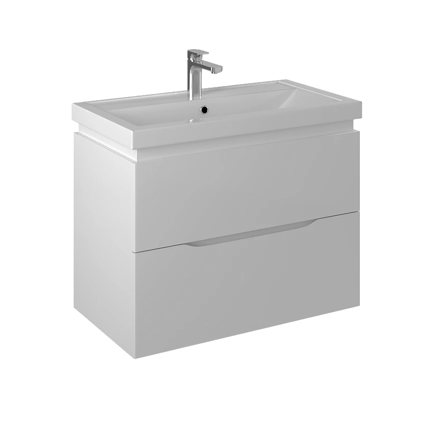 Тумба для комплекта Briz Сити 80 см, белая глянцевая 232 03-18080-18 00 БЕЛ