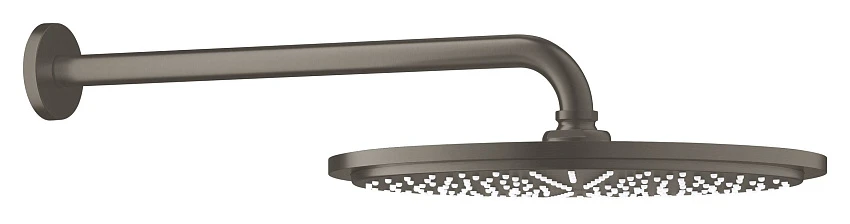 Верхний душ Grohe Rainshower 26066AL0 с кронштейном, темный графит матовый