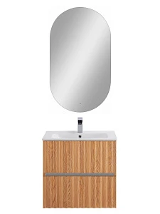 Мебель для ванной Art&Max Elegant 60 подвесная, 2 ящика, с LED подсветкой ручек, бран