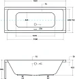Акриловая ванна Besco Quadro 165x75 - превью 1