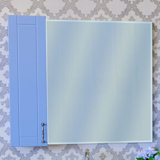 Зеркало-шкаф Sanflor Глория 85 L голубой