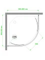 Душевой уголок Royal Bath Practic RB 90HKD-T-BL стекло прозрачное, профиль черный - превью 1
