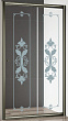Душевая дверь в нишу Cezares Giubileo-BF-1 стекло с узором, бронза