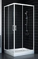 Душевой уголок Vegas Glass ZA 0090 01 01 профиль белый, стекло прозрачное - превью 1
