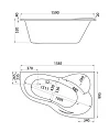 Акриловая ванна Santek Ибица XL 160x100 R - превью 1