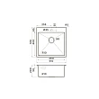Мойка кухонная Omoikiri Akisame 51 4997013 51х51 см графит - превью 1