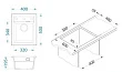Мойка кухонная Alveus Atrox Concrete-G81 40х50, серая - превью 1