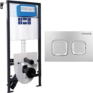 Инсталляция Bettoserb Sava Fix Slim 40006456 + клавиша Djerma 40006472 хром матовый
