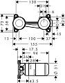 Скрытая часть Hansgrohe 13622180 - превью 2