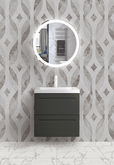 Мебель для ванной Art&Max AM-Platino-580-2C-SO-GM серый матовый, подвесная