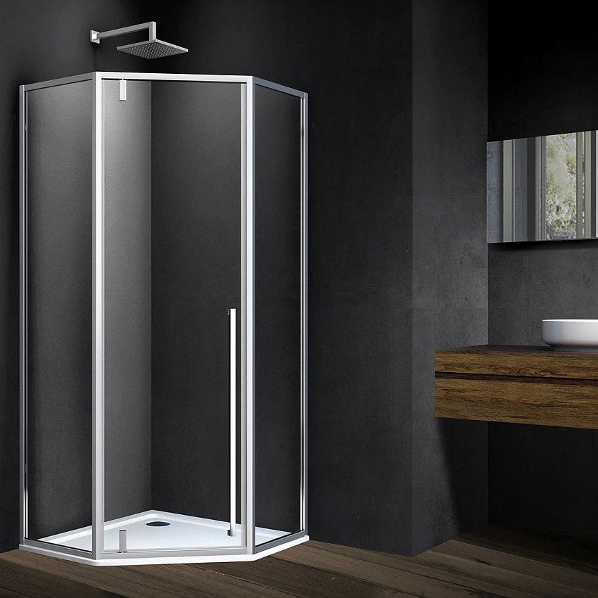 Душевой уголок Vincea Penta VSP-3P 100х100 профиль хром, стекло прозрачное