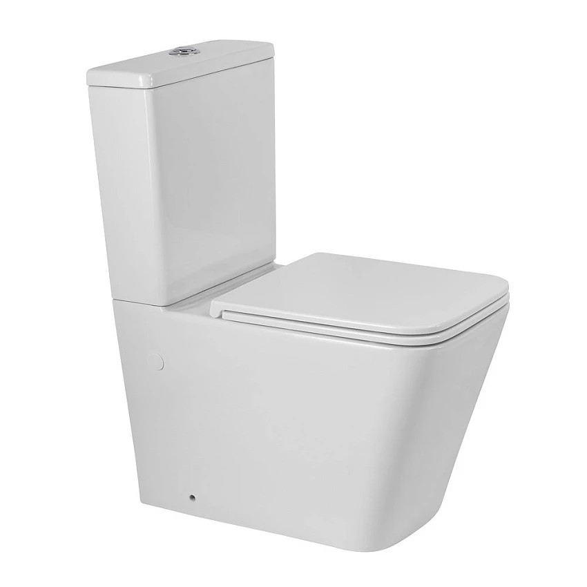 Чаша для унитаза-компакта BelBagno Ardente-R BB02093CPR/SC безободковый, с сиденьем микролифт, белый