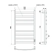 Электрический полотенцесушитель Point Антея PN17858W П8 500x800 диммер справа, белый - превью 1