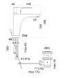 Смеситель Fiore Kera 88BB5515 для раковины с донным клапаном белый - превью 1