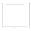 Зеркало Evoform Ledline BY 2105 с LED-светильником 80x75 см - превью 1
