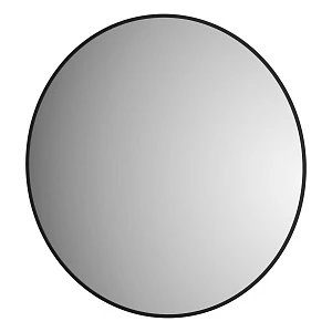 Зеркало Defesto AURA DF 2996 90х90 см, с LED-подсветкой, без выключателя, теплый белый свет, рама черная