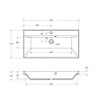 Мебель для ванной BelBagno Vittoria 90 подвесная, 2 ящика, Grigio Opaco (раковина BB900/450-LV-ART-AST-NERO) - превью 1