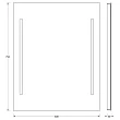 Зеркало Evoform Ledline BY 2115 с 2-мя LED-светильниками 60x75 см - превью 1