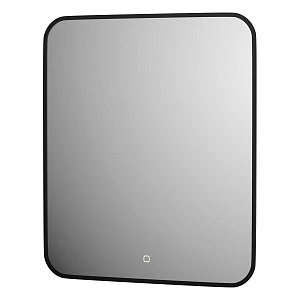 Зеркало Defesto AURA DF 2966S 60х70 см, с LED-подсветкой, сенсорный выключатель, нейтральный белый свет, рама черная