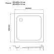 Душевой поддон Veconi Tezeo acrylic TZ02 90x90 - превью 1