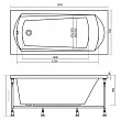 Акриловая ванна Alpen Diana 150x70 - превью 2