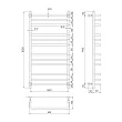 Водяной полотенцесушитель Indigo Brace 100х50 см, graphite metallic LBCW100-50GFM - превью 2