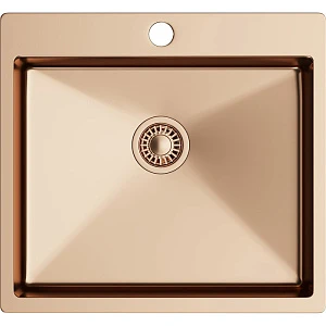 Мойка кухонная TopZeroTNL550.505 GOLD ROSE медь, 50,5х55 см