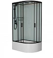 Душевая кабина Frank F412/2L Black 120x80x220 см, стекло прозрачное, профиль черный - превью 1