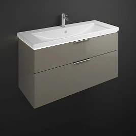 Мебель для ванной Burgbad Eqio 120 с внешней подсветкой подвесная серая глянцевая