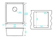 Мойка кухонная KuchenStern Subkeram 45 300KB30 41,4х45,6 см, керамическая черная - превью 1