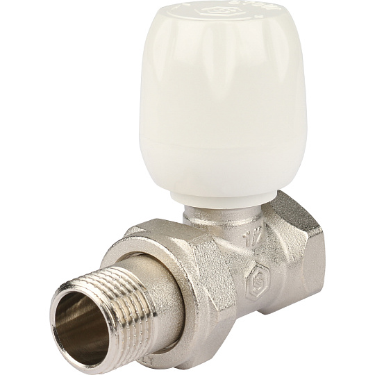 Вентиль Stout SVRs 1172 1/2&quot;, ручной терморегулирующий с неподъемным шпинделем, прямой
