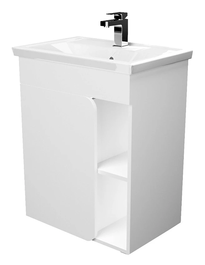 Тумба для комплекта 1Marka Nuvo 70П 1д. Белый глянец