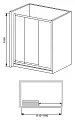 Душевая дверь в нишу RGW Classic CL-11 (1110-1160)х1850 профиль хром, стекло шиншила - превью 2