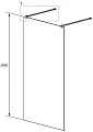 Душевая перегородка Radaway Modo New Black I 160x200 - превью 2