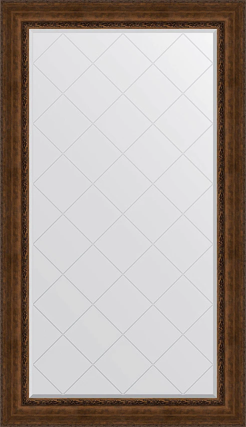 Зеркало Evoform Exclusive-G BY 4429 102x177 см состаренная бронза с орнаментом