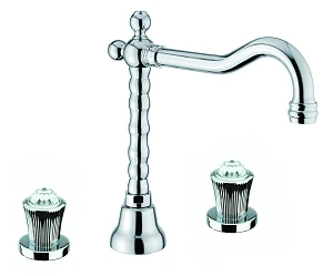 Смеситель Fiore Venere Sky Swarovski 13CR0637 для раковины с донным клапаном