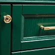 Тумба с раковиной ValenHouse Эстетика 100 зеленая, ручки золото - превью 1
