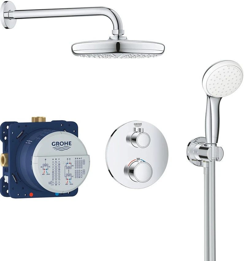 Душевая система Grohe Grohtherm 34727000 встраиваемая, с термостатом