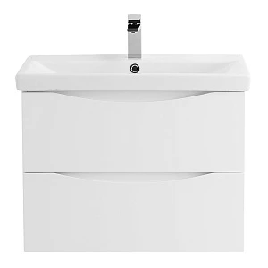 Тумба с раковиной BelBagno Marino-Cer 70 подвесная, 2 ящика, Bianco Lucido