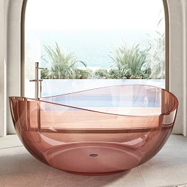 Ванна Abber Kristall AT9705Koralle прозрачная розовая