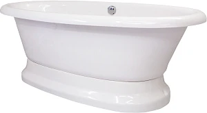 Ванна из искусственного камня Marmo Bagno Аззуро 180x90 на подиуме