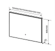 Зеркало Sanvit Панорама Black 90x80 с LED подсветкой - превью 1