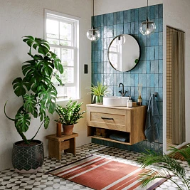 Мебель для ванной Aqwella Craft 80 подвесная, дуб балтийский