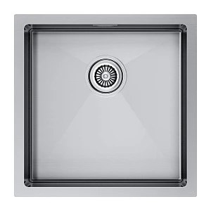 Мойка кухонная Paulmark Gerberg 44 UNI PM254444-BS 44x44 брашированная сталь