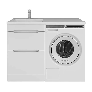 Тумба с раковиной SanStar Толедо 50 напольная, белая (раковина Даллас 110 L)