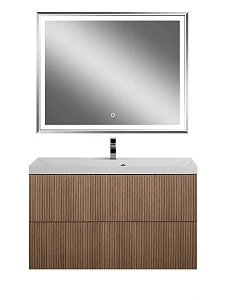 Мебель для ванной Art&Max Verona-Push 100 подвесная, 2 ящика, Kadena Wood